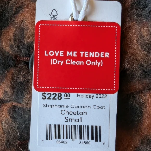 Marine Layer Oversized Stephanie Cocoon‎ Cheetah Coat Womens S NWT Button Front - Picture 7 of 9